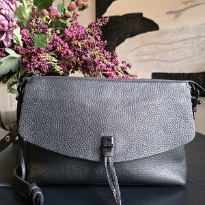 Rebecca Minkoff Darren Top Zip Black On Black Crossbody